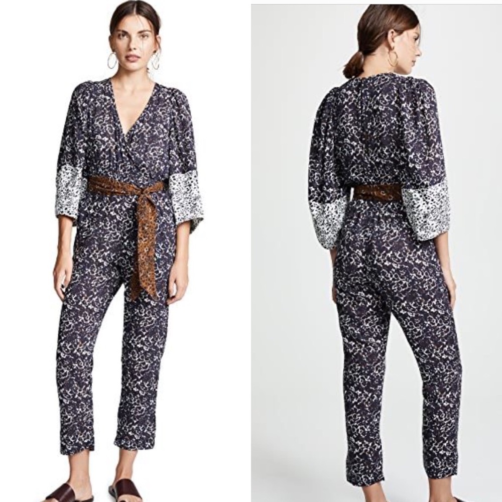 Apiece Apart Floral Meru Puff Sleeve Jumpsuit